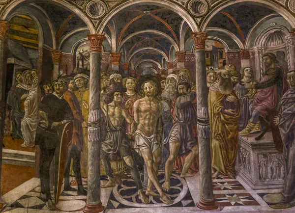 Detalii despre battistero di san Giovanni, Siena, Italia — Fotografie, imagine de stoc
