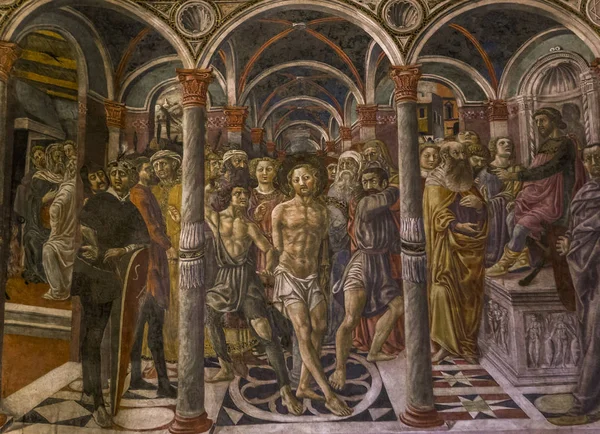 Detaljer för battistero di san Giovanni, Siena, Italien — Stockfoto