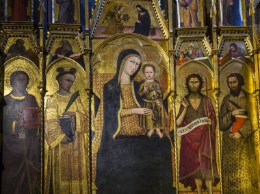 Ayrıntılar battistero di San Giovanni, Siena, İtalya