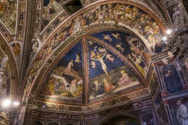Ayrıntılar battistero di San Giovanni, Siena, İtalya