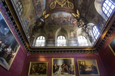 Büyük Galeri tavanları, Louvre, Paris, Fransa