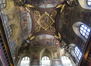 Büyük Galeri tavanları, Louvre, Paris, Fransa