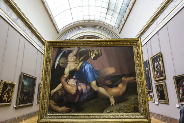 Great gallery ceilings, El Louvre, París, Francia — Foto de Stock