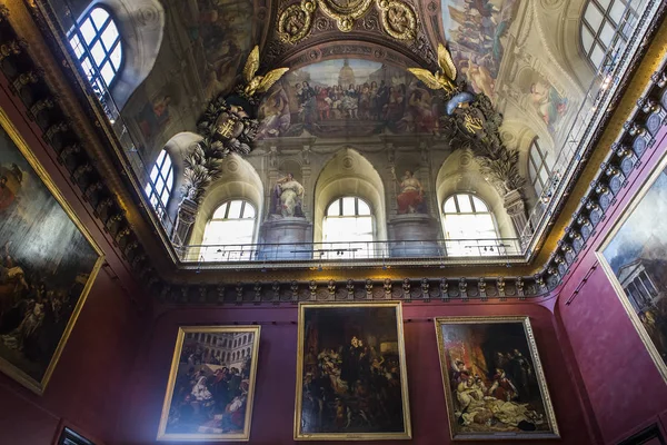 Büyük Galeri tavanları, Louvre, Paris, Fransa