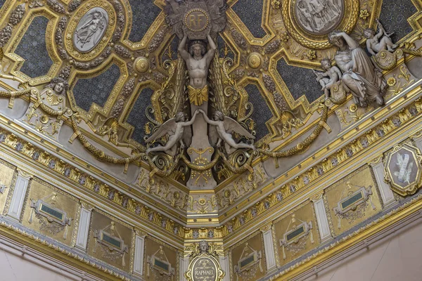 Grandes tectos galeria, O Louvre, Paris, França — Fotografia de Stock