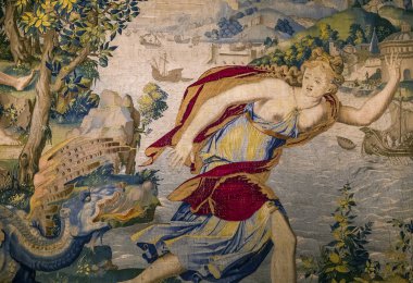 Ortaçağ Goblen Ecouen Kalesi, Ecouen, Fransa