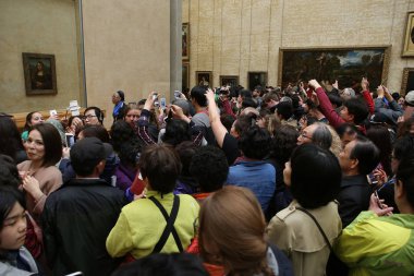ziyaretçi büyük Galeri, Louvre, Paris, Fransa