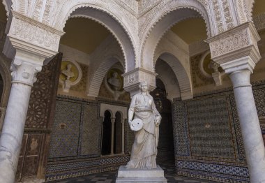 Seville, Endülüs, İspanya, 24 Mayıs 2017: iç ve ayrıntılarını Casa de Pilatos, 24 Mayıs 2017 Seville, andalusia, İspanya
