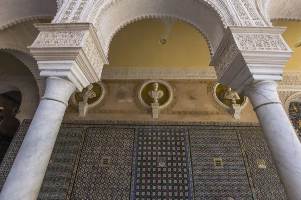 Interiörer från Casa de Pilatos, Sevilla, Andalusien, Spanien — Stockfoto