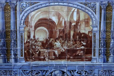 Seramik azulejos Plaza de Espana, Sevilla, Andalusia, İspanya