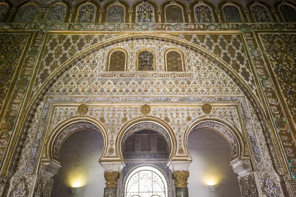 Interiéry z Alcazar Sevilla, Sevilla, Andalusie, Španělsko — Stock fotografie