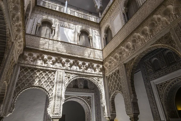 Interiéry z Alcazar Sevilla, Sevilla, Andalusie, Španělsko — Stock fotografie