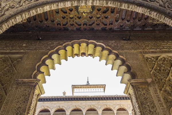 Interiores de Sevilha Alcazar, Sevilha, Andaluzia, Espanha — Fotografia de Stock