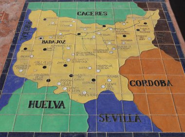 Seramik azulejos Plaza de Espana, Sevilla, Andalusia, İspanya