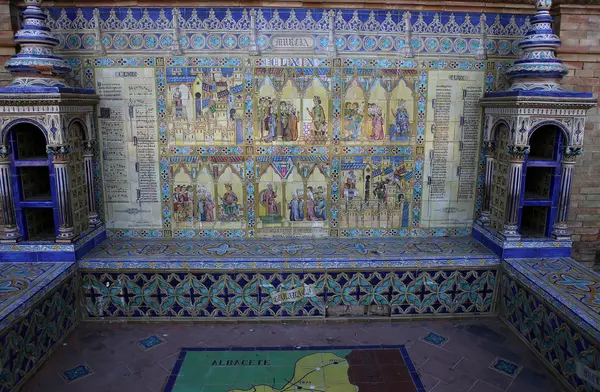 Cerámicas en Plaza de España, Sevilla, Andalucía, España — Foto de Stock