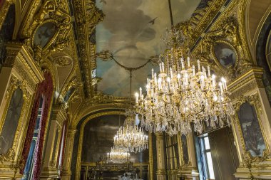 iç Ayrıntılar Louvre Müzesi, Paris, Fransa