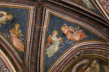 iç mekanlar ve ayrıntılarını Palazzo Pubblico, Siena, İtalya