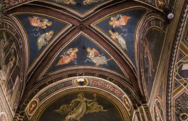 iç mekanlar ve ayrıntılarını Palazzo Pubblico, Siena, İtalya