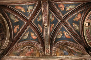 iç mekanlar ve ayrıntılarını Palazzo Pubblico, Siena, İtalya