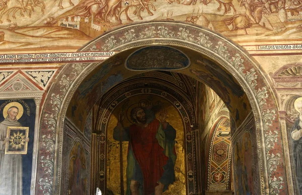 Interiéry a podrobnosti o Palazzo Pubblico, Siena, Itálie — Stock fotografie