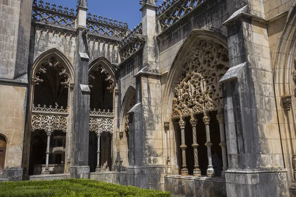 巴塔利亚修道院，在 Batahla，葡萄牙 — 图库照片