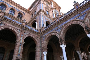 Plaza de espana, Sevilla, Endülüs, İspanya
