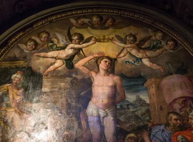 iç mekanlar ve ayrıntılarını Volterra Katedrali, Volterra, İtalya