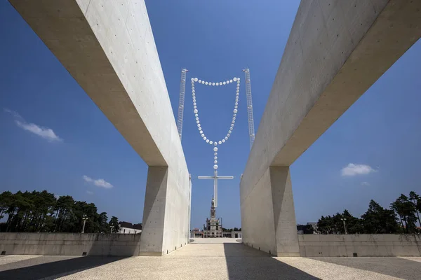 Esplanade van heiligdom van Fatima, Portugal — Stockfoto