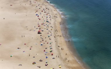 El sitio Nazare Beach, Portekiz'den