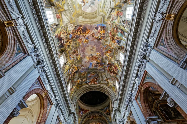 Fresque plafond église Sant Ignazio, Rome, Italie — Photo
