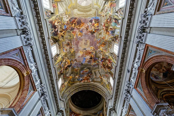 산 트 Ignazio 교회 천장 frescoe, 로마, 이탈리아 — 스톡 사진