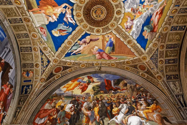 Interieur van Raphael kamers, Vaticaanse museum, Vaticaan — Stockfoto