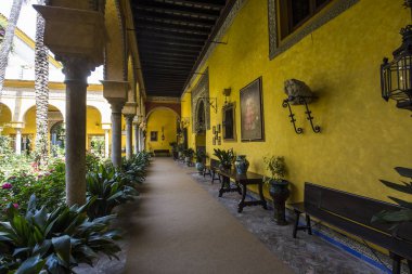 iç Palacio de las duenas, Sevilla, Endülüs, İspanya