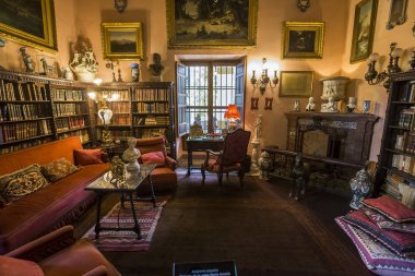 Seville, Endülüs, İspanya, 24 Mayıs 2017: iç ve ayrıntılarını Palacio de las duenas, 24 Mayıs 2017 Seville, andalusia, İspanya