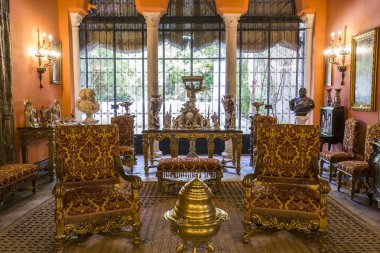 Seville, Endülüs, İspanya, 24 Mayıs 2017: iç ve ayrıntılarını Palacio de las duenas, 24 Mayıs 2017 Seville, andalusia, İspanya