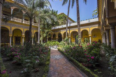 Seville, Endülüs, İspanya, 24 Mayıs 2017: iç ve ayrıntılarını Palacio de las duenas, 24 Mayıs 2017 Seville, andalusia, İspanya