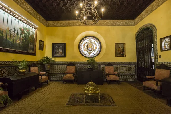 Seville Andalusia España Mayo 2017 Interiores Detalles Del Palacio Las — Foto de Stock