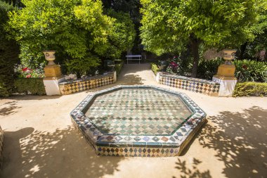 Seville, Endülüs, İspanya, 24 Mayıs 2017: iç ve ayrıntılarını Palacio de las duenas, 24 Mayıs 2017 Seville, andalusia, İspanya