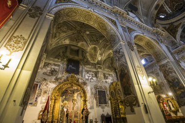 Sevilla, Endülüs, İspanya, 25 Mayıs 2017: Santa maria Magdalena Kilisesi, 25 Mayıs 2017 Seville, andalusia, İspanya İç