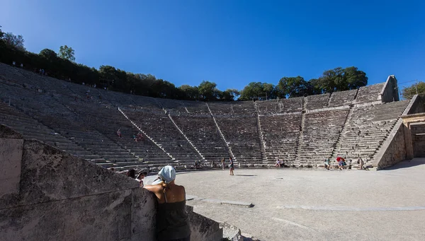 Theater van Epidaurus, Peloponnesos, Griekenland — Stockfoto