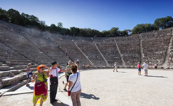 Theater van Epidaurus, Peloponnesos, Griekenland — Stockfoto