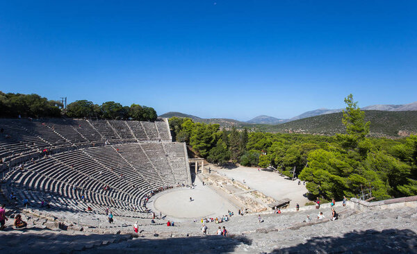 Theatre of Epidaurus, Peloponnese, Greece 