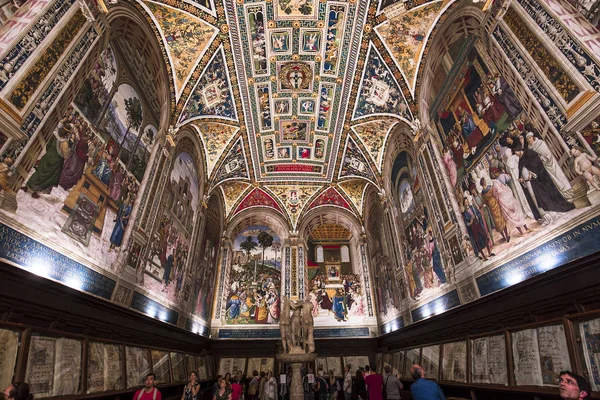 Siena Italien Juni 2016 Architektonische Details Der Piccolomini Bibliothek Siena — Stockfoto