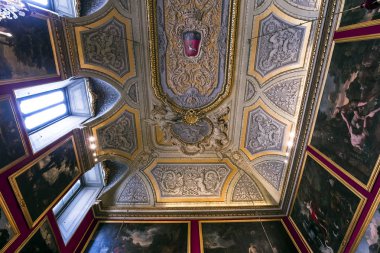 Roma, İtalya, 14 Haziran 2015: iç ve mimari detaylarını Doria Pamphilj Gallery, 14 Haziran 2015, Roma, İtalya