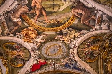 Roma, İtalya, 14 Haziran 2015: iç ve mimari detaylarını Doria Pamphilj Gallery, 14 Haziran 2015, Roma, İtalya