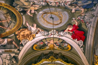 Roma, İtalya, 14 Haziran 2015: iç ve mimari detaylarını Doria Pamphilj Gallery, 14 Haziran 2015, Roma, İtalya