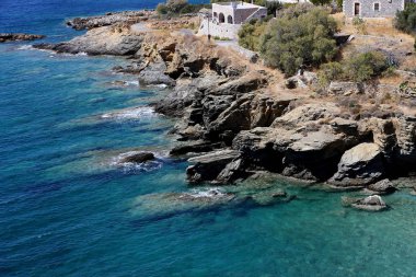 magne Yarımadası'nda, Peloponnese, Yunanistan Limeni Köyü yakınındaki kıyı şeridi 