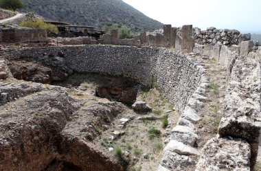 Mikines, Yunanistan, 10 Eylül 2017: Harabeleri, Mycenae şehir, 10 Eylül 2017 Mikenes, peloponnese, Yunanistan