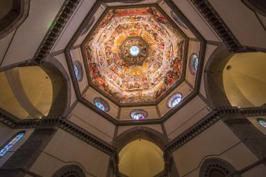 Floransa, İtalya, 24 Ekim 2015: interios ve mimari detaylarını katedral Santa Maria del fiore, 24 Ekim 2015 Floransa, İtalya