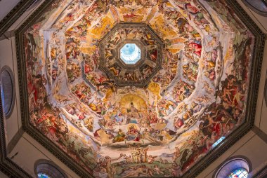 Floransa, İtalya, 24 Ekim 2015: interios ve mimari detaylarını katedral Santa Maria del fiore, 24 Ekim 2015 Floransa, İtalya